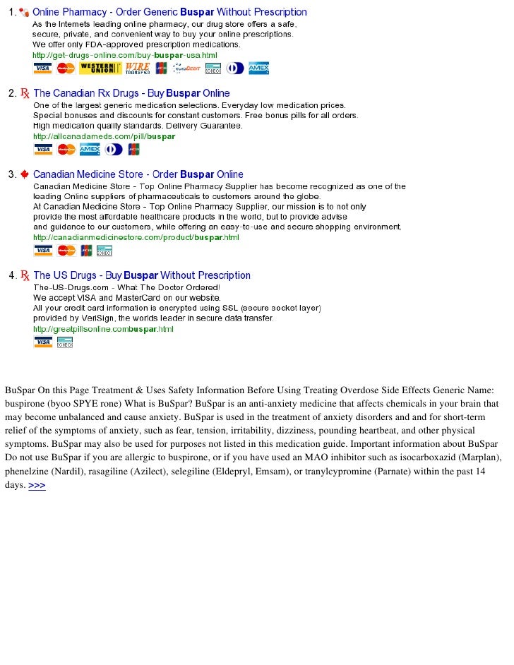 side effects of buspirone side effects of buspirone